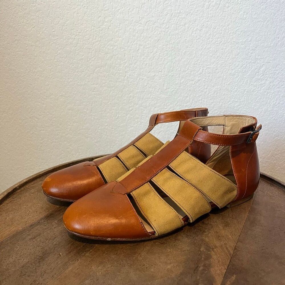 Wolverine 1000 Mile Samantha Pleet Tan Digby Gladiator Sandals Women's Size 9